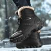 2024 New Winter Men's Snow Boots New Waterproof Leather Warm Plush Ankle Boots Non-slip High Quality Light Luxury Brand Shoes
