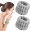 2 Pezzi Fasce da Polso Riutilizzabili per Spa in Asciugamano Morbido in Microfibra per Lavare il Viso Donna Ragazza Yoga Corsa Sport Fascia da Polso Assorbi Sudore
