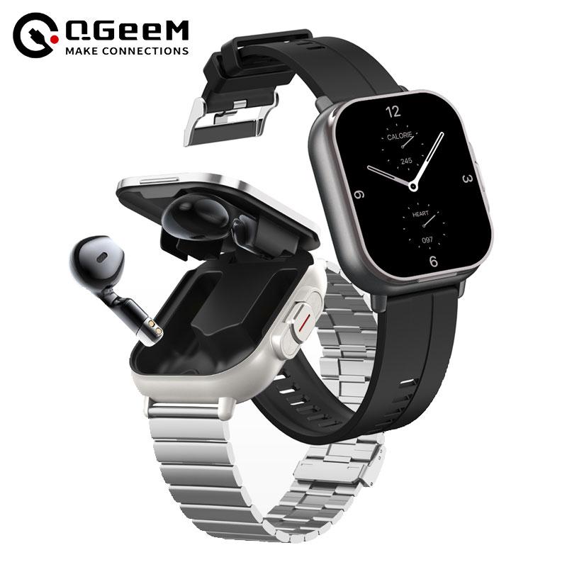 D8 Headset & Watch 2-in-1 Heart Rate Blood Pressure Blood Oxygen Bluetooth Call Activity Tracker Smart Watch For Men And Women