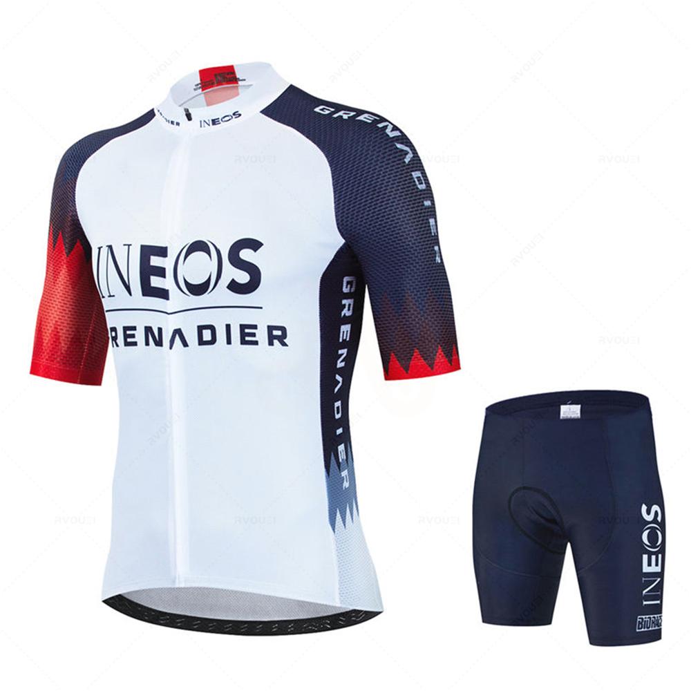 2026 Summer Men Short Sleeve Cycling Jersey SetBicicleta Clothing MTB Maillot Ropa Ciclismo Sportswear Blue Bicycle Suit