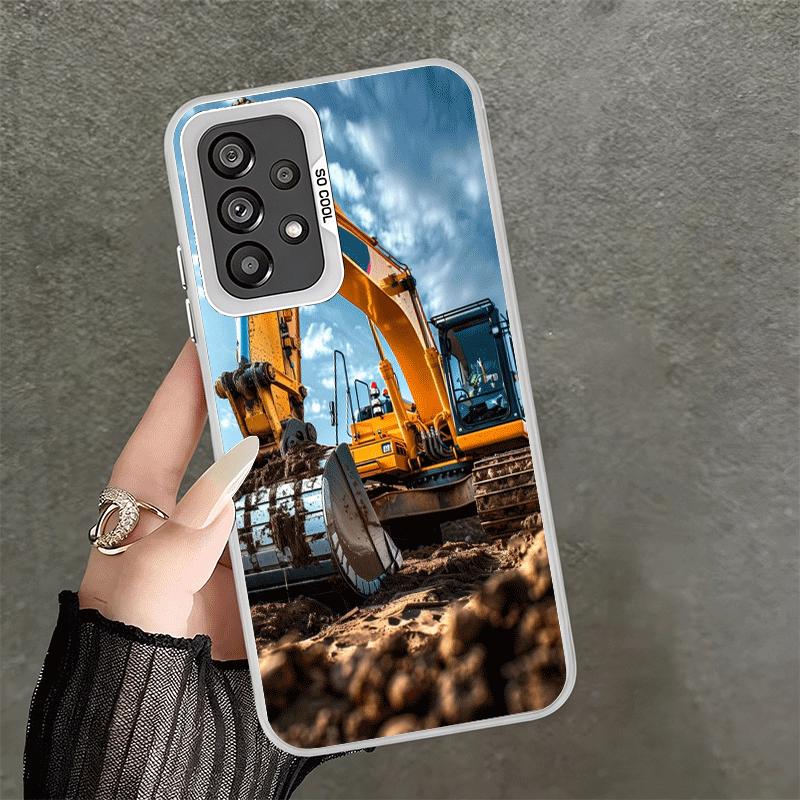 Excavating Machinery Cool Shockproof Phone Case for Samsung A17 A16 A15 A14 A37 A57 A36 A56 A26 A35 A55 A25 A34 A54 A24 A13 A23