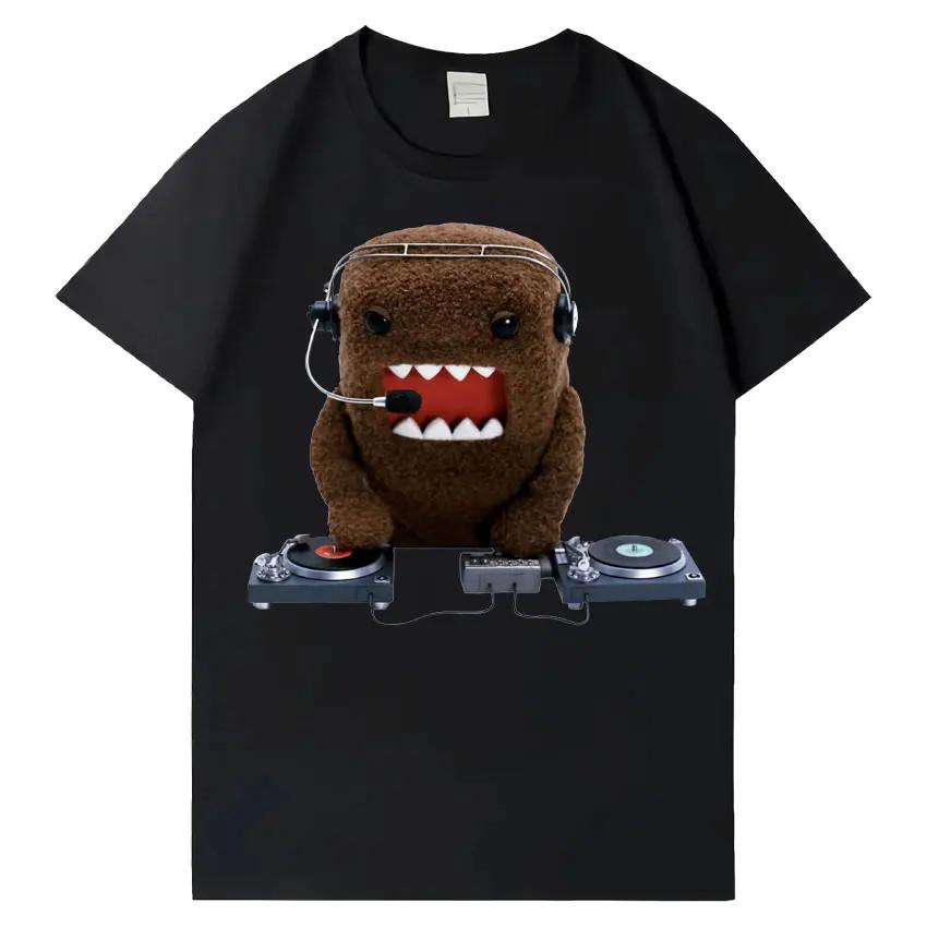 Domo Kun Anime Grafik T-Shirt Y2K Kawaii Cartoon Streetwear Tee Baumwolle S-5XL