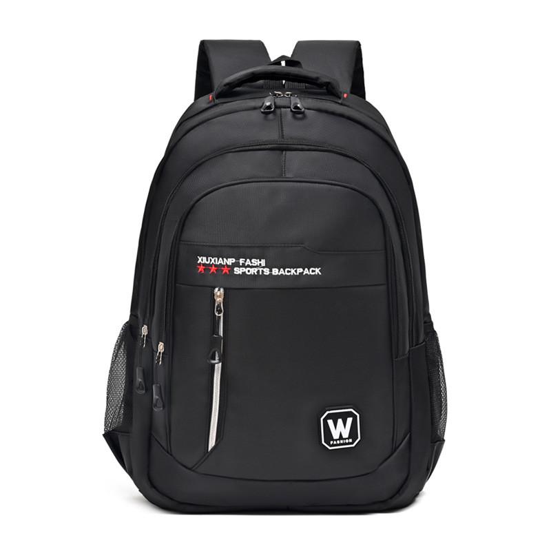 

Повседневный рюкзак большой емкости для студентов и путешественников с принтом из букв и звезд Black