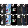 For iPhone 16 15 X XR Samsung Galaxy S24 S23 Plus Xiaomi Redmi Note 13 12 11 Pro Max 9 10 14 OPPO Huawei Cover Italy Italia National Flag Phone Case