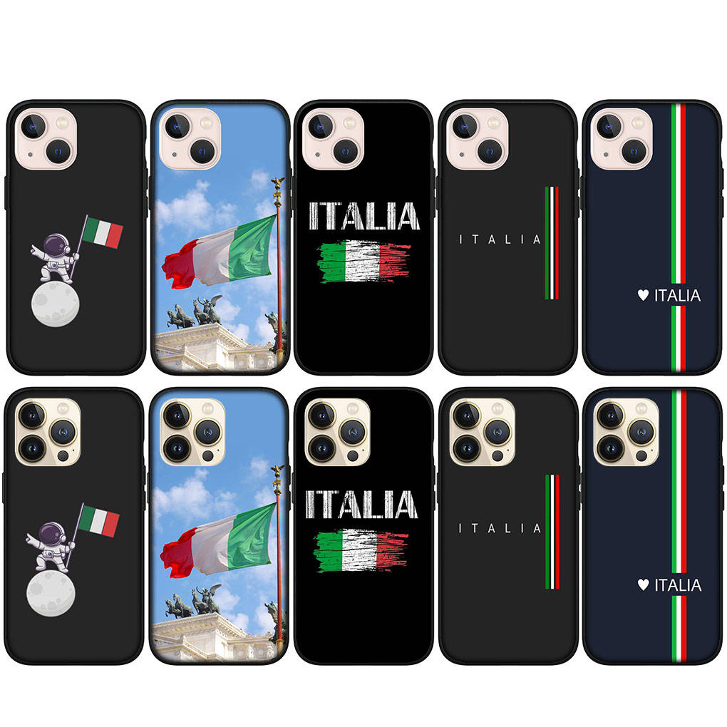 For iPhone 16 15 X XR Samsung Galaxy S24 S23 Plus Xiaomi Redmi Note 13 12 11 Pro Max 9 10 14 OPPO Huawei Cover Italy Italia National Flag Phone Case