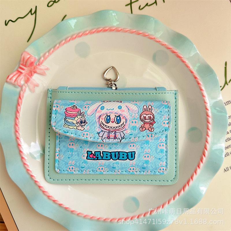 Coin Purse Labubu Card Holder Card Holder Student Campus Card Access Card Bus Card Zipper Storage Bag