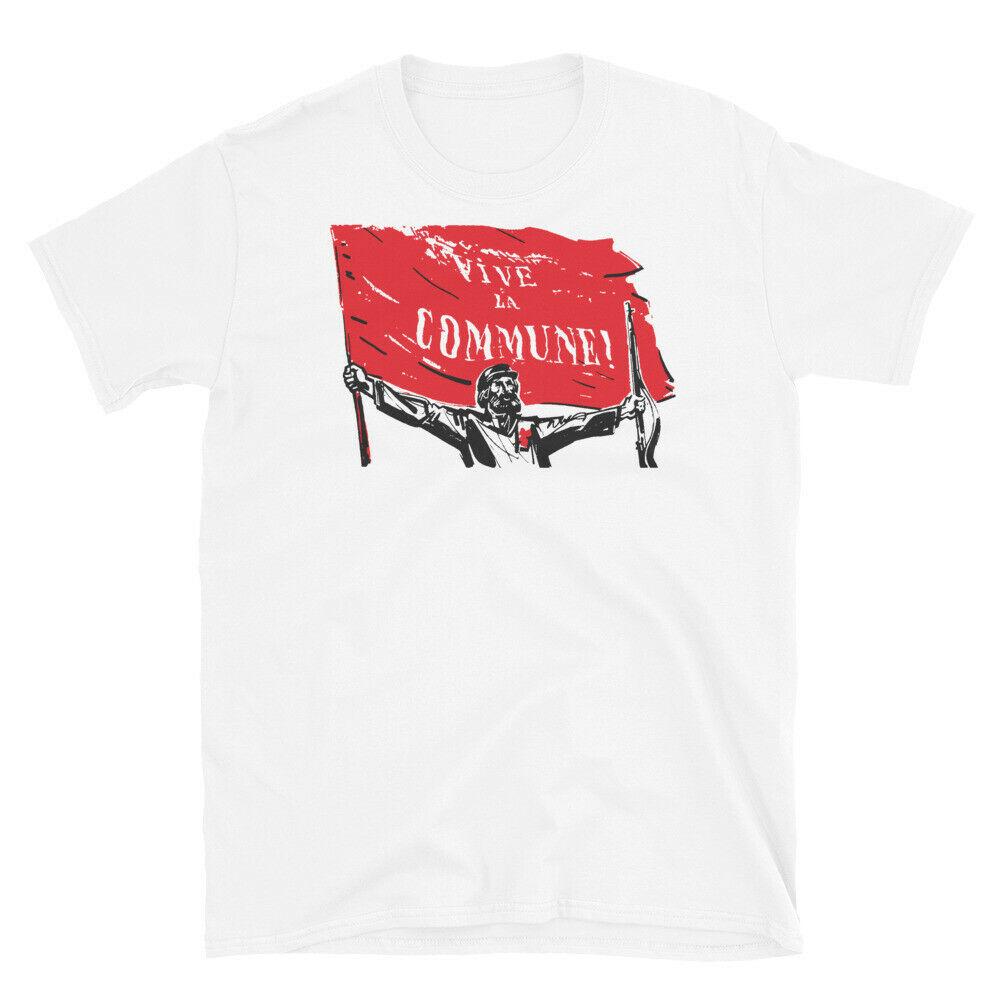 Vive La Commune Paris Commune Historical Socialist Leftist TShirt Mens 100 Cotton Casual Tshirts Loose Top Size S3XL S