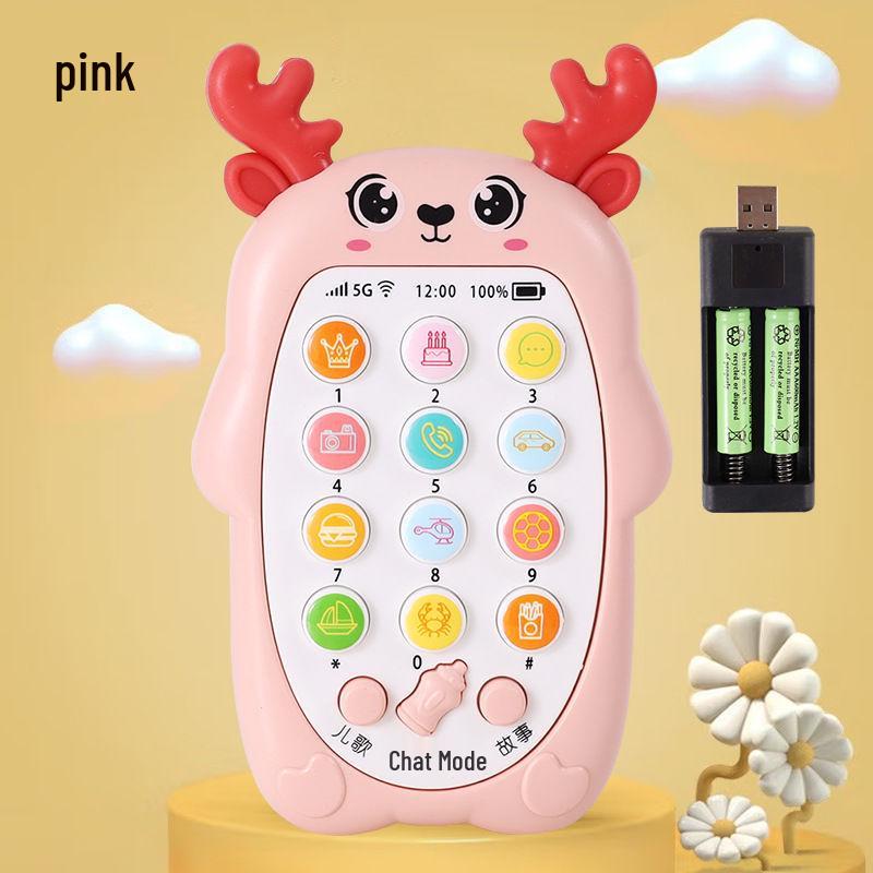 Bilingual Baby Mobile Phone & Carrot Teether Music Toy (0-1 Year)