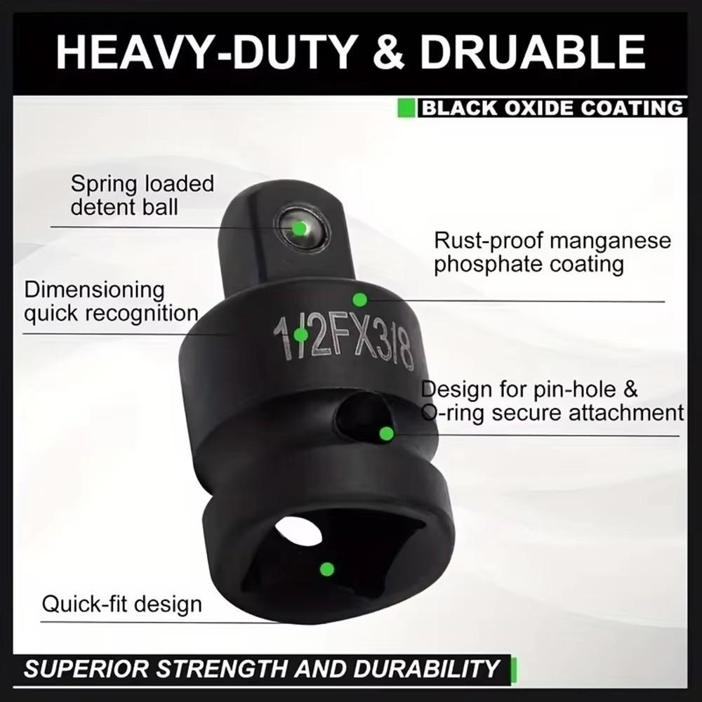 10Pcs/Set Universal Drive Socket Sleeve 12 Point Impact Socket Adapter Set Automotive Servic