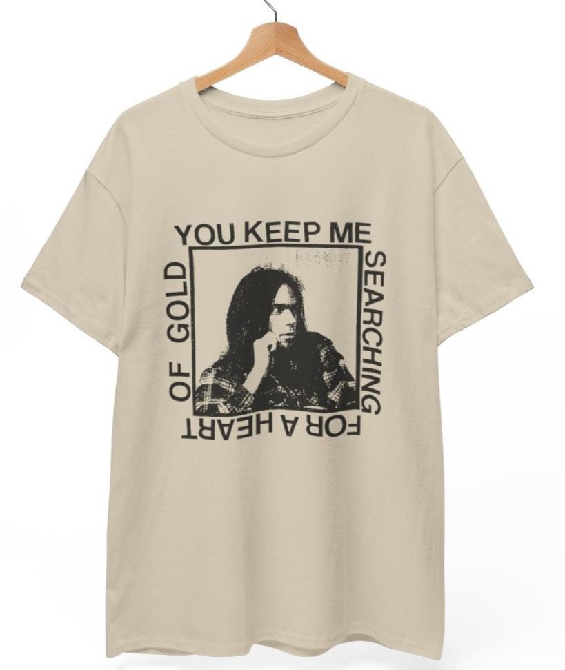 Neil Young Tshirt Good Times Are Coming Folk Rock Legend Unisex Tee S