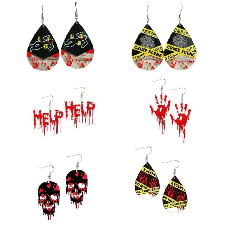 Halloween Ear Jewelry Halloween Ear Adornments Acrylic Halloween Earrings