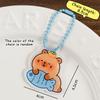 Funny Cartoon Capybara Keychain Creative Cute Capybara Pendant  Simple Backpack Decoration Accessories Birthday Gifts