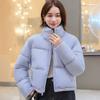 New European and American style Ken bean down cotton clothes women's winter short small high waist stand-up collar bread clothes jacket