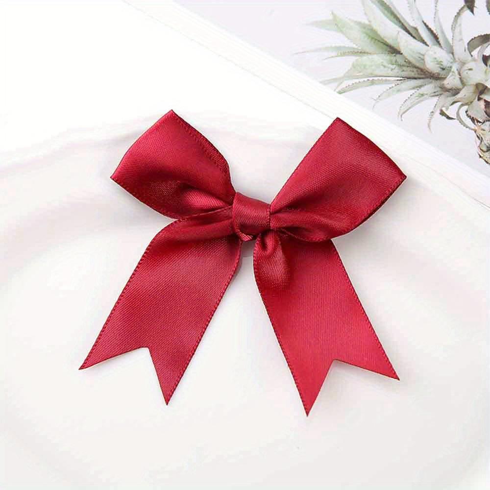 1PACK/50pcs, Pink and White Ribbon Bow 3.3 Inch Holiday Decoration, Party Supplies