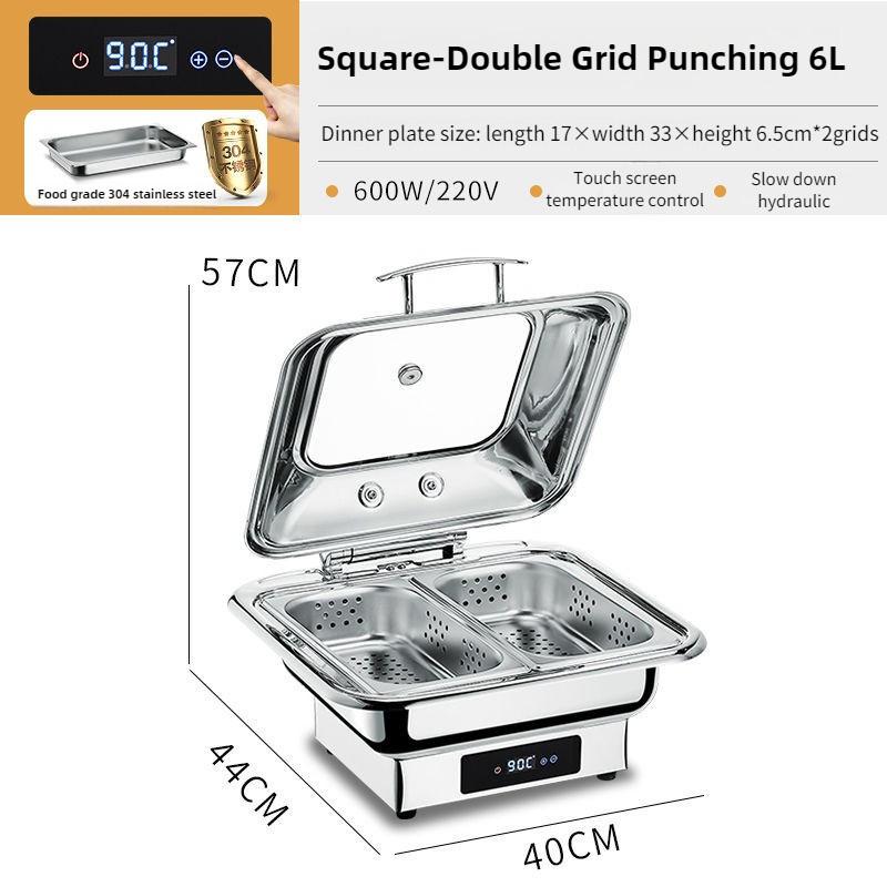 Elektrischer Chafing Dish mit großer Kapazität Buffet-Set Partys Speisen-Buffetwärmer Restaurant Einstellbare Temperatur Kochfeld