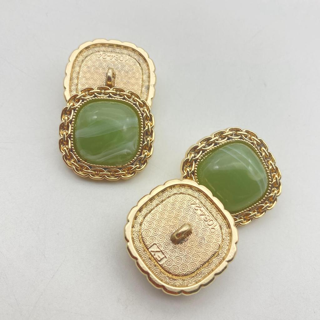 5 Stück 5 Stück Xiaoxiangfeng Handgemacht DIY Perlglanzfarbe Hanfseil Kantenkette Harz Metall Kombination Schnalle Dekorative Accessoires Kleidungsknöpfe