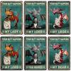 Artisian Your Butt Napkins Dragon Metal Sign Bathroom Funny Tin Plate Toilet Decorative Plaque Washing Room Wall Decor Garage