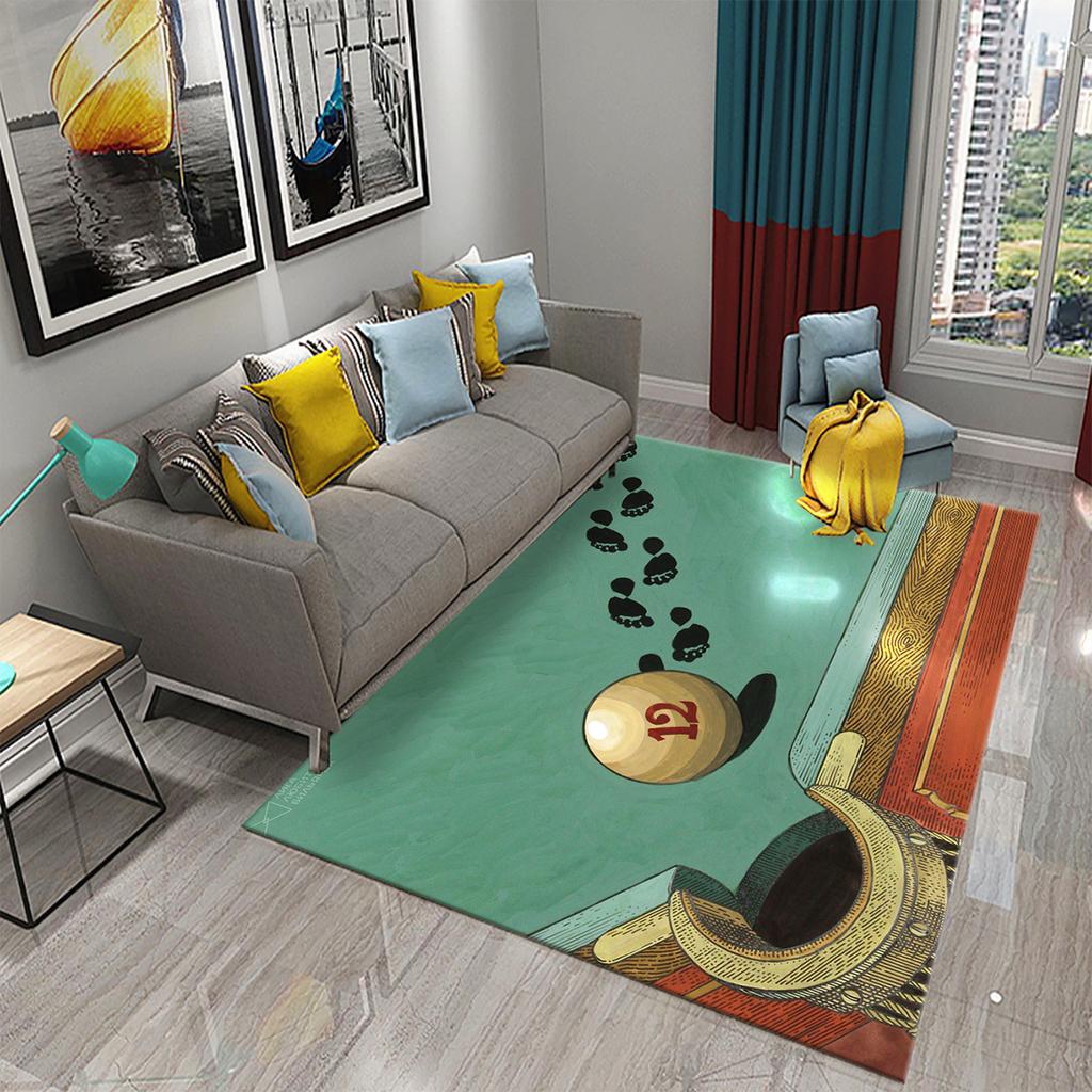 Kolorowy dywan 3D do snookera bilardowego, sportowy dywanik obszarowy do dekoracji salonu, jadalni, sypialni, dywanik podłogowy, dywaniki łazienkowe antypoślizgowe