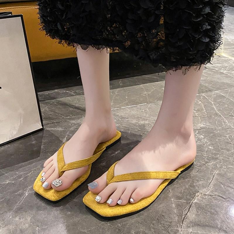 Fashion Flip Flops Women Summer Outside Flat Bottomed Beach Shoes Sandals Shoes for Women Slippers Slide Indoor House Chaussure Femme