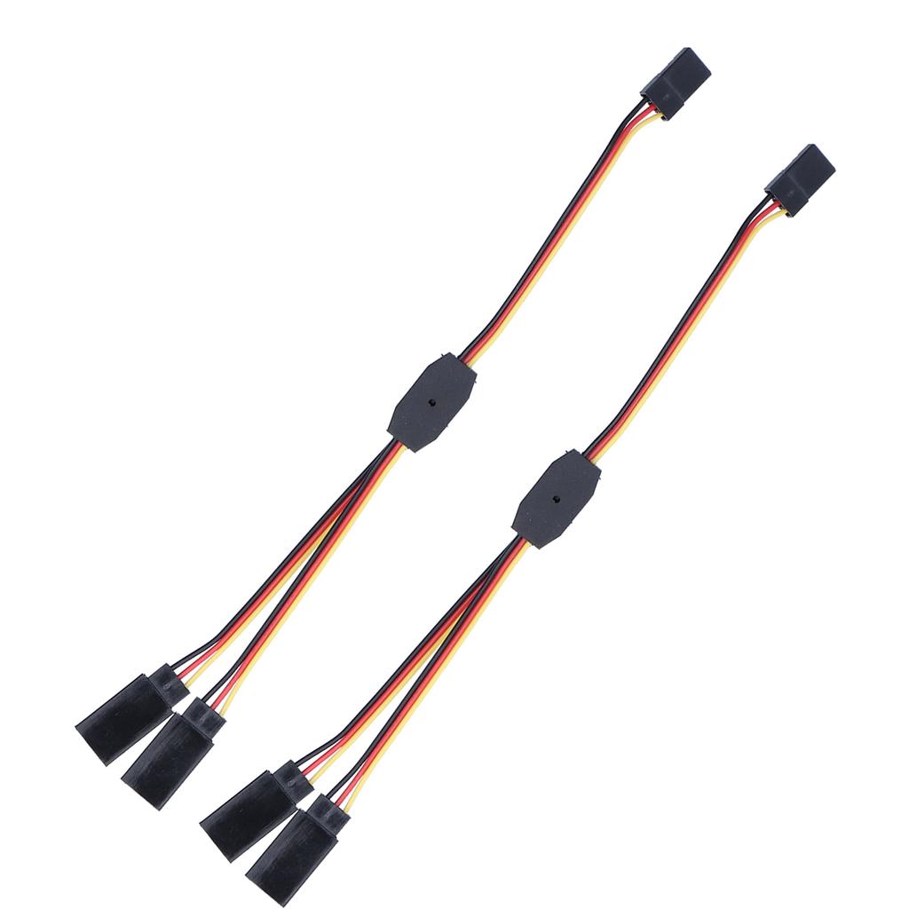 10 Stück Servo Splitterkabel PVC Isolierend Flexibel Langlebig Weit Verbreitet Servo Y-Kabel für Lenkung