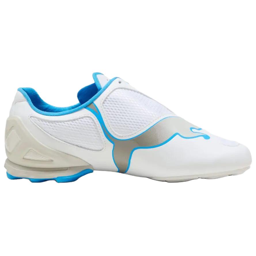 Puma Olympique Marseille X V-S1 Comfortable Retro Football Shoes Unisex Football Shoes White Blue 406319-01