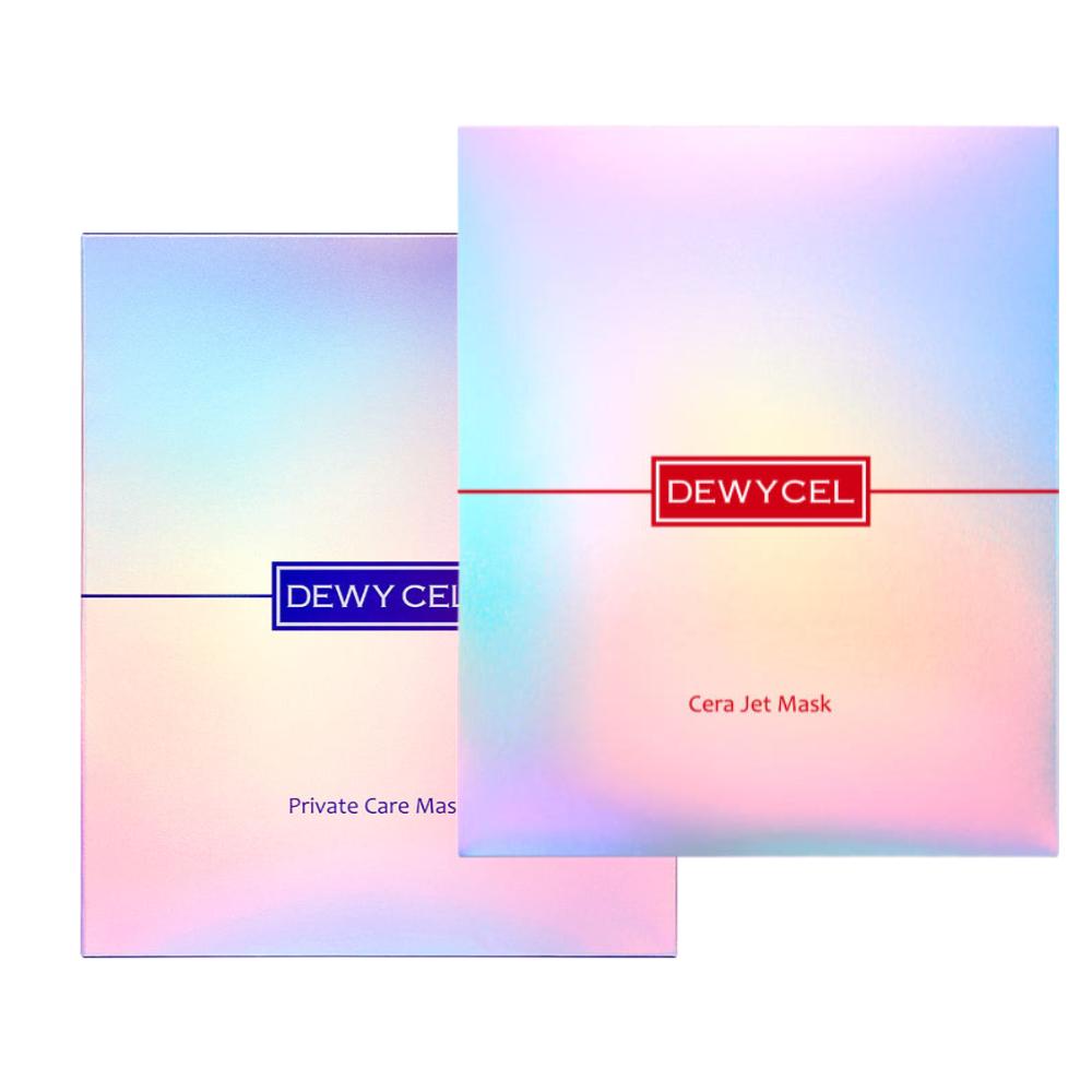 DEWYCEL Private Care Mask & Cera-Zet Mask Skincare Combo Pack 5 Sheets + 5 Sheets Premium Brightening Lifting