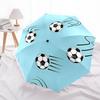 Soccer Ball Pattern Automatic Opening/Closing Umbrella with Convenient Three Fold Design,8 Bone Iron Frame Outdoor Umbrella Perfect Gift