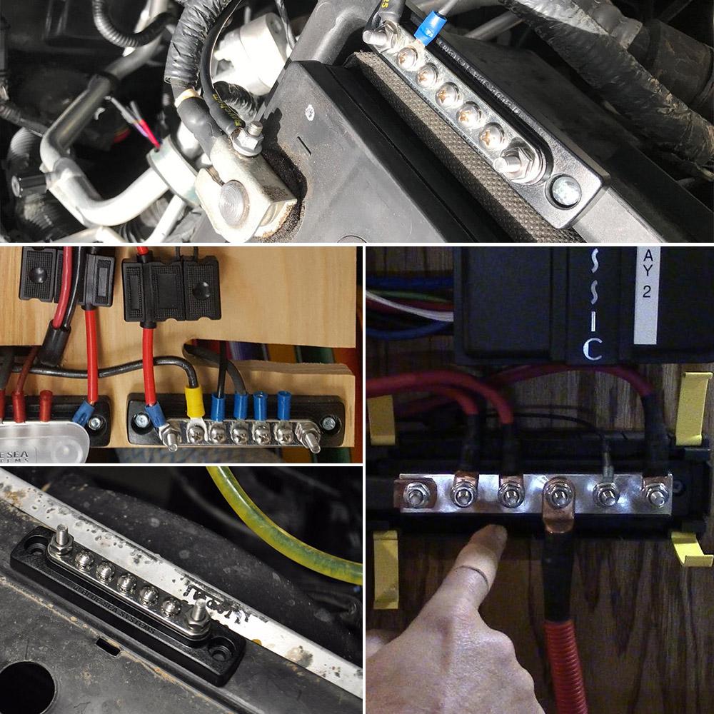 5 Screw Terminal Ground Distribution Block Kits  Line Buss