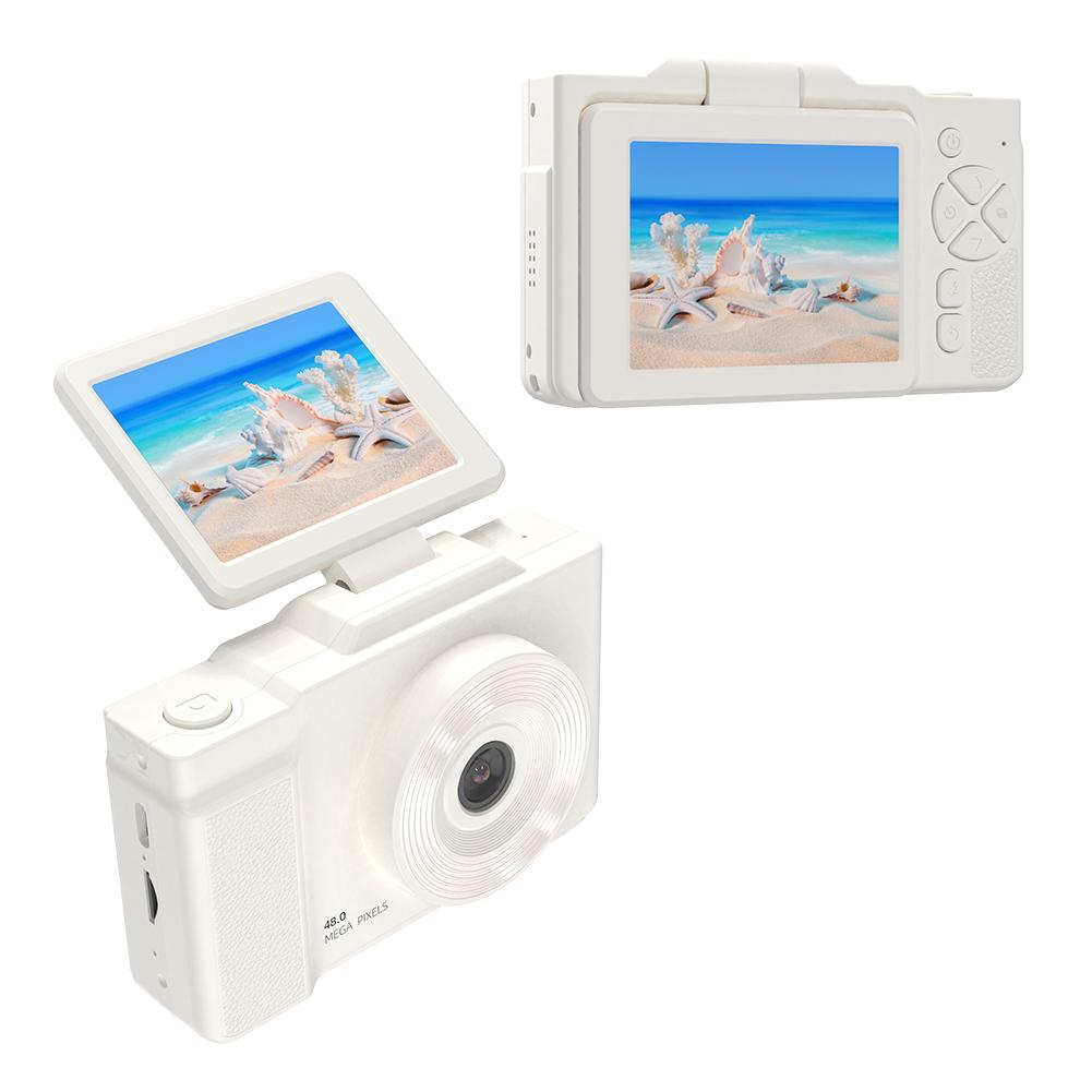 

H13 1080P 16X Digital Zoom Camera 48MP Portable CCD Camera 2.8 Inch 180 Flip Screen Vlogging Camera Video Recorder Auto Focus білий