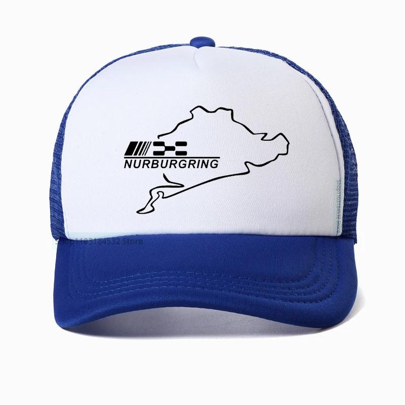 Stile Auto Corsa Strada Corsa Nurburgring cappello per Unisex Cappellino da Baseball da Corsa cool Rete Traspirante Cappellini Trucker Casquette Gorras