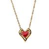 European & Korean Style Heart Clavicle Chain - Stainless Steel Peach Heart Pendant Necklace