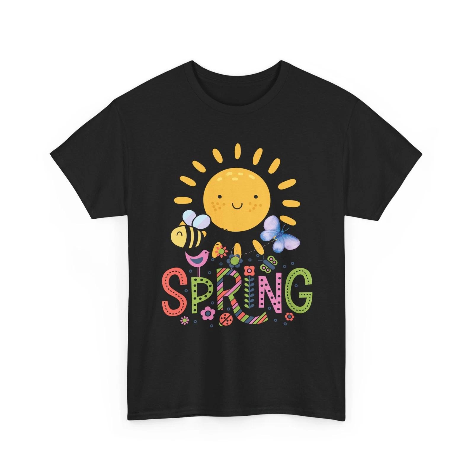 Spring Celebration: Cheerful Sun Character with Nature Elements, Whimsical XL