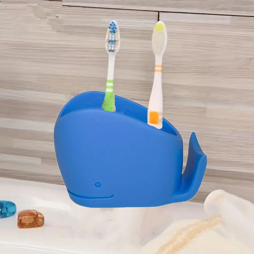 

Cute Big Whale Toothbrush Holder Silicone Whale Toothpaste Cup Whale Pen Holder Child