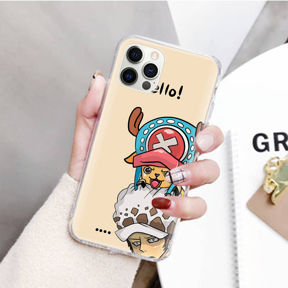 JW63 One Piece Chopper Transparent Case for Samsung A04 A14 A23 M33 M53 Realme 10 9 C35 C55 VIVO Y02 X80 Infinix Hot 30 Note 11 Tecno Spark 8P Pro