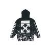 OFF WHITE Fleece Lined Classic Hoodie With Diagonal Stripe Print Sweatshirt Winter Men's Black OMBB009G20FLE0019901