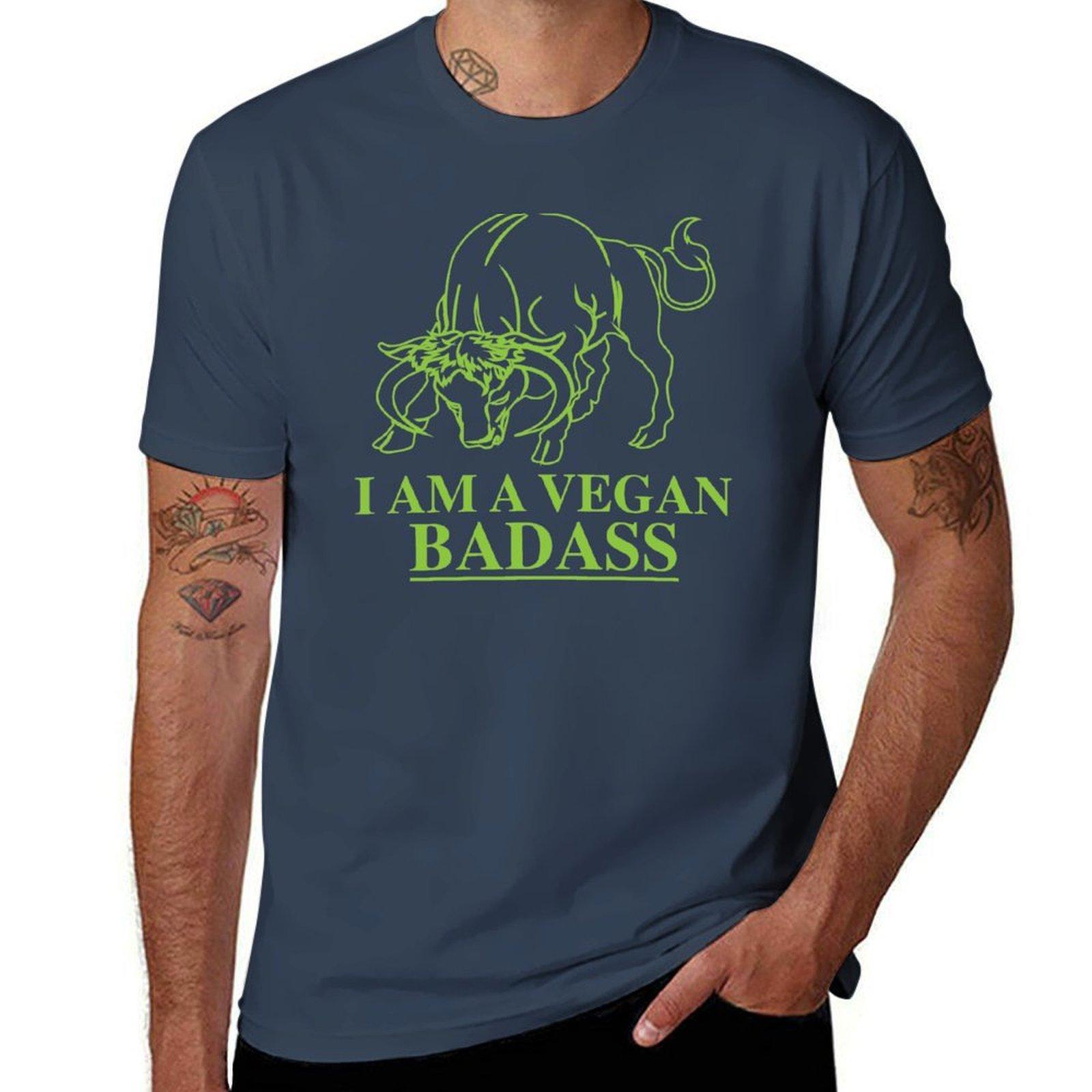I Am A Vegan Badass TShirt Modern Print Casual TShirt S