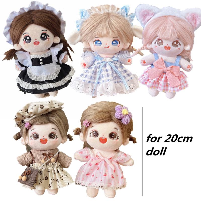 Cute Dress Jk Uniform Clothes For 20Cm Cotton Plush Lolita Dress Up Clothing Skirt Fashion Casual Suit Sock Girl Toy Accessories