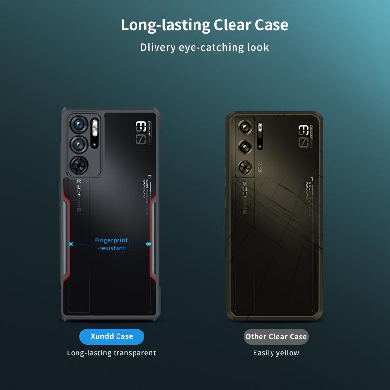 XUNDD Case for ZTE nubia Red Magic 9 Pro 5G/9 Pro+ 5G Hybrid TPU+Acrylic Phone Cover