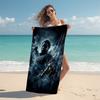 1Pc Halloween Horror Icons Beach Towel Microfiber Beach Towel Thin Absorbent For Beach Swimming Yoga Bath Sports 0917171