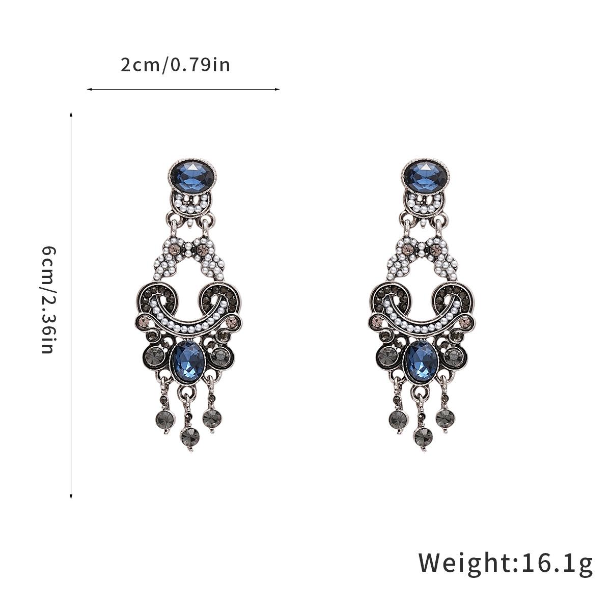 

Серьги-пусеты в этническом стиле с бриллиантами и жемчужной бахромой, ретро, этнический стиль, женские серьги, дизайнерские, нишевые