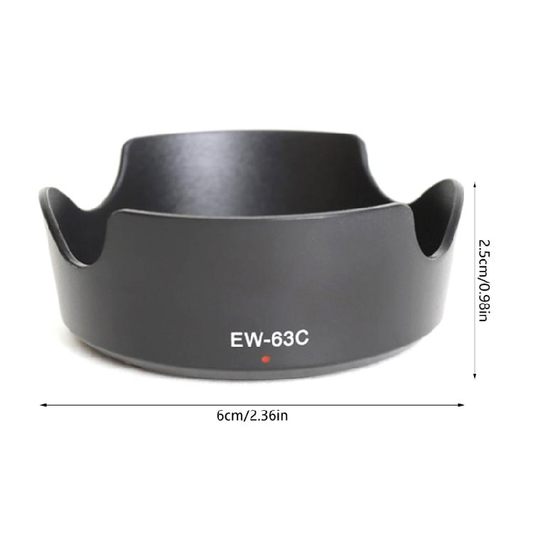 EW-63C Gegenlichtblende EW63C für EF-S 18-55mm F/3.5-5.6 IS für STM 58mm Kameraobjektiv Co