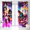 Anime Living Room Bedroom Curtains For Living Room Perforated Dustproof Blackout Drapes Kitchen Cabinet  Home Decor