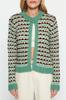 Women's Fashion Stylish Cardigan Mint Agraf Detailed Knitwear Cardigan
