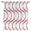 Geometric Abstract Lines Red Gray Sheer Curtains for Living Room Decoration Window Curtains Kitchen Tulle Voile Organza Curtains