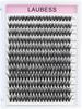 Clustered 240pcs 40D DIY False Eyelashes - Natural Curled Doll Lashes Mixed Pack