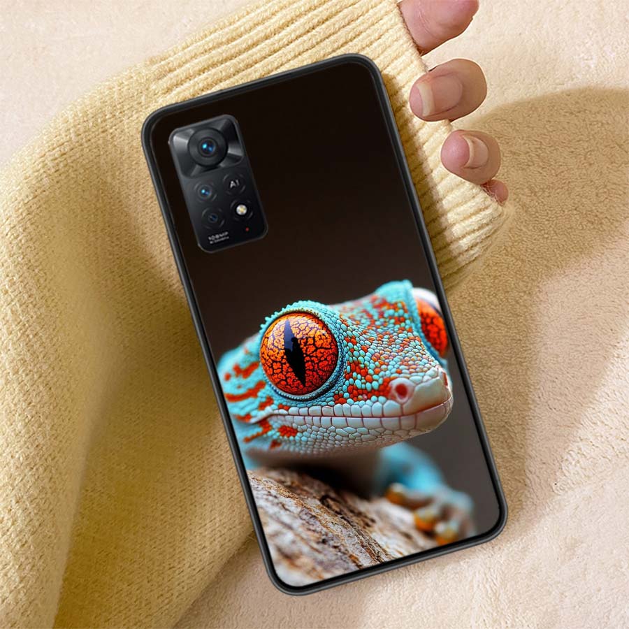 Lizards and Geckos Have Big Eyes Phone Case For Redmi 13C 14C Note 14 13 Pro Plus 12 12C 10A 10C 10 9A 9C 9T 9 8 8A K80 K70 Pro