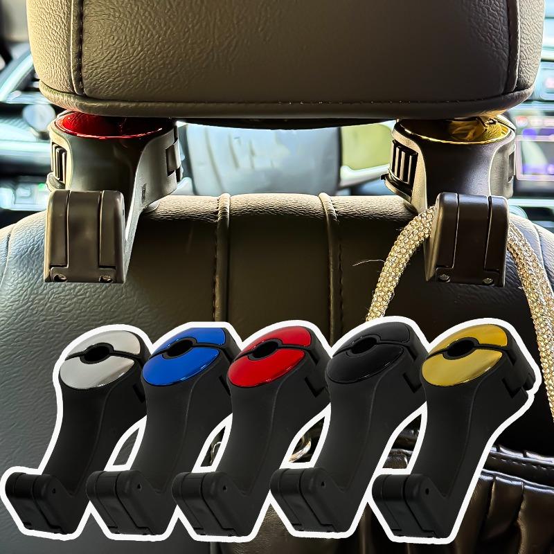 2 in 1 Car Hook Hidden Multifunctional Rear Headrest Hook Car Rear Phone Holder Lock Type Mobile Phone Holder Car Universal