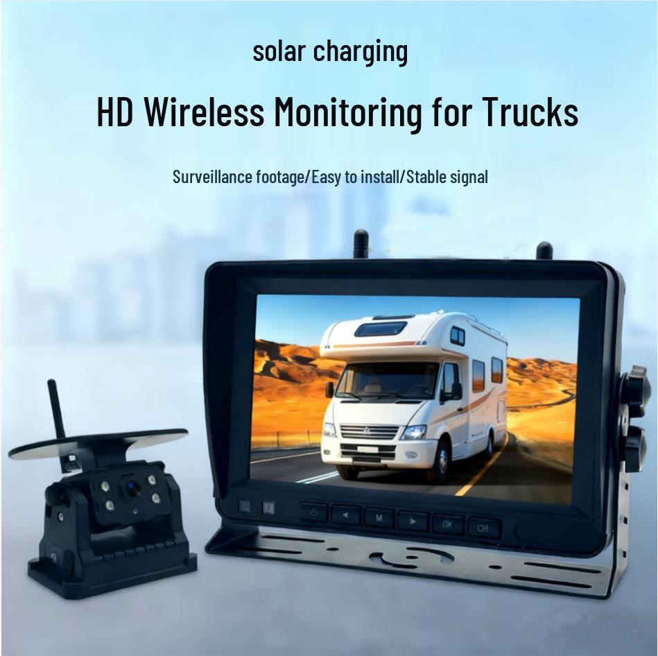 7-inch HD Solar Wireless Magnetic Reversing Camera for RVs and Trucks