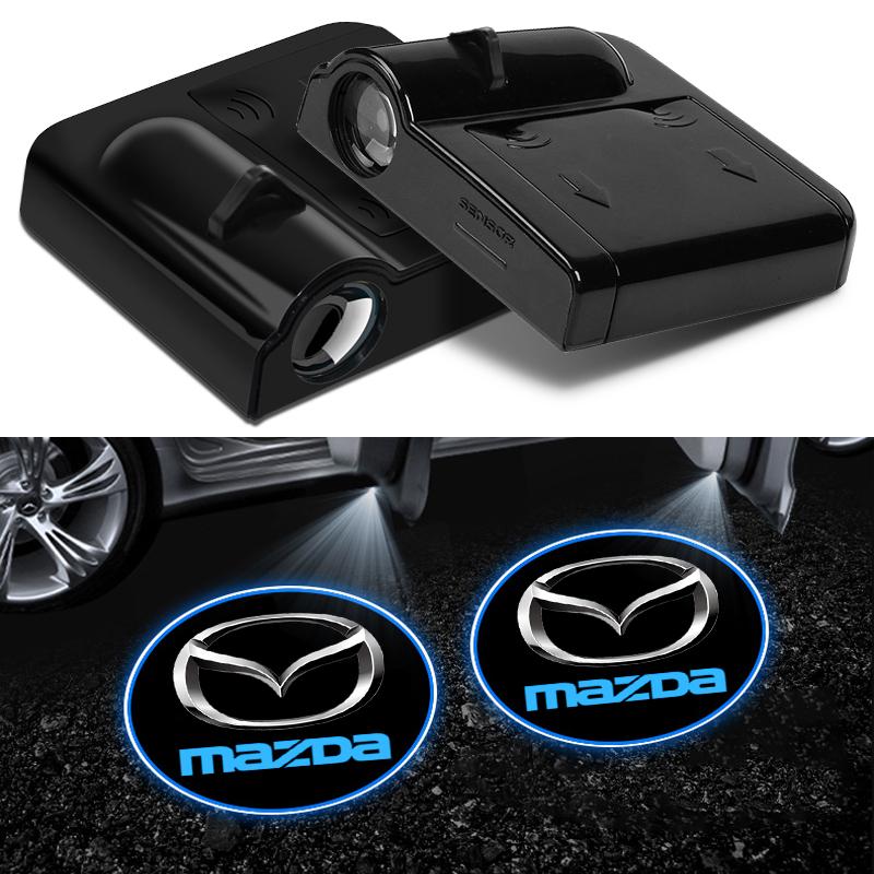 Car Door LED HD Welcome Courtesy Shadow Projector Lamp Light For Mazda 3 6 CX5 2 CX3 CX9 MX5 RX8 Axela Demio Atenza MS GJI
