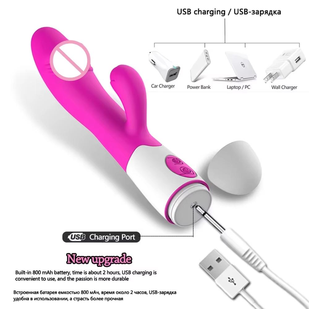 2026 Rechargeable Vibrator for Women 30 Speed Rechargeable Insert Dildo G Spot Clitoris Stimulator Dildo Vagina Female Masturbator Sex Toys for Aldult